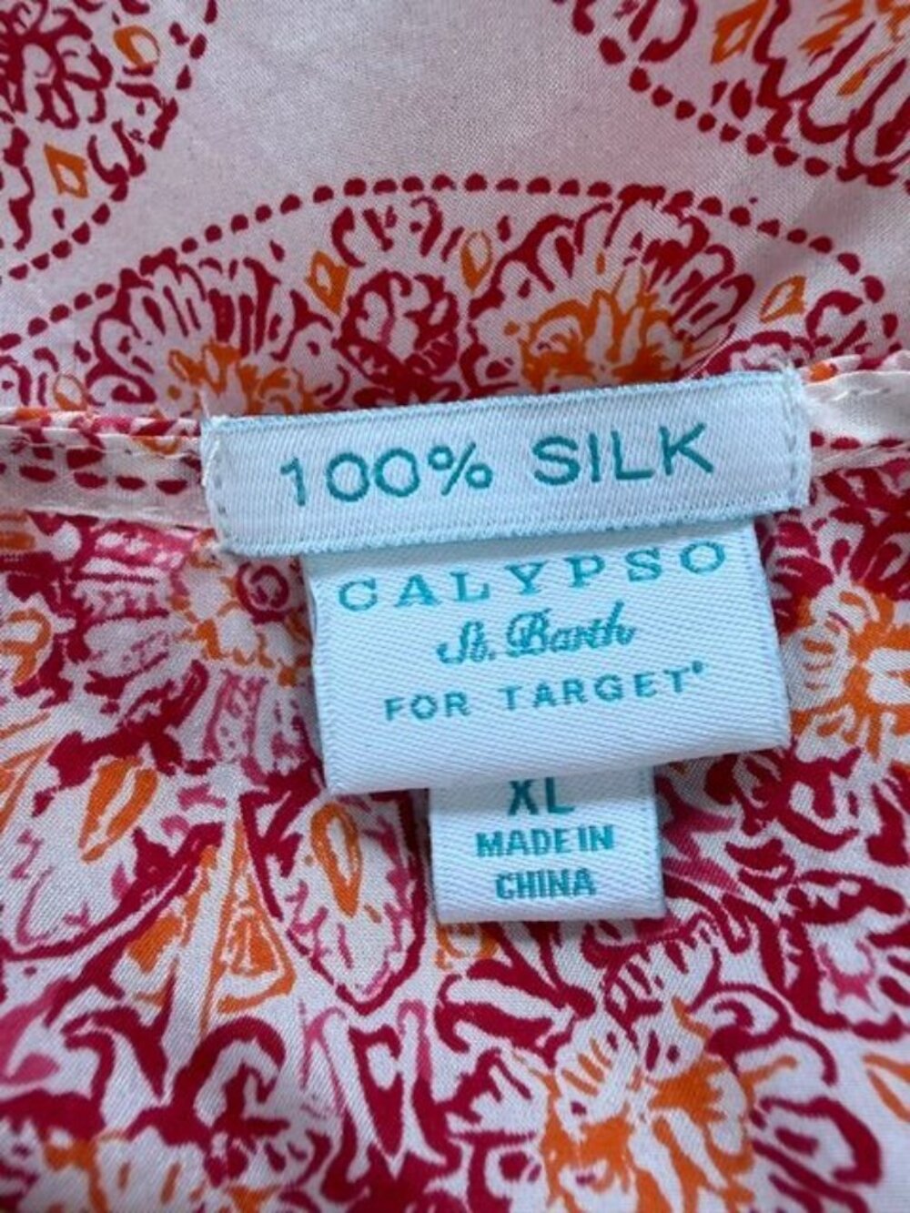 Calypso St Barth for Target Women's Silk Medallion Print Sleeveless Top Size XL - Picture 4 of 4